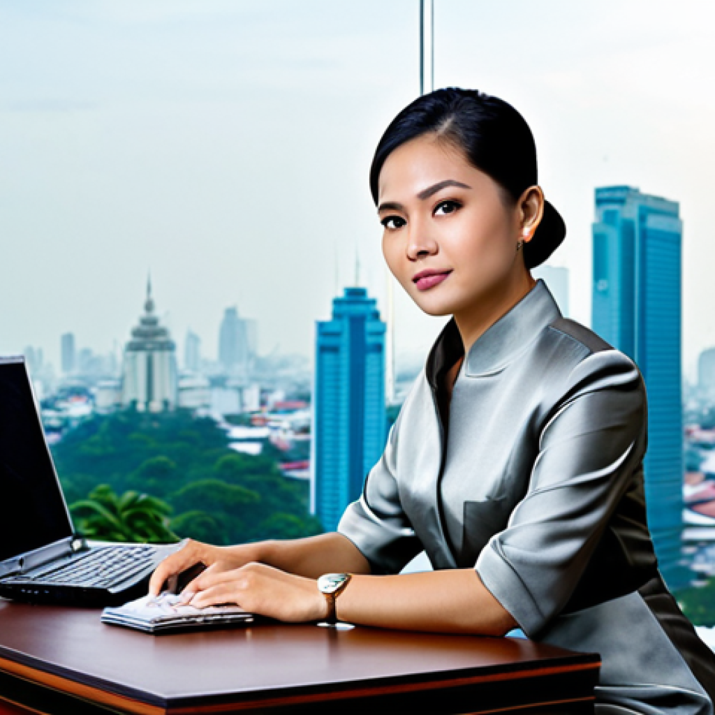 언어장애 치료 - **Prompt:** A professional Thai businesswoman in a modest, elegant silk dress, sitting at a traditio...